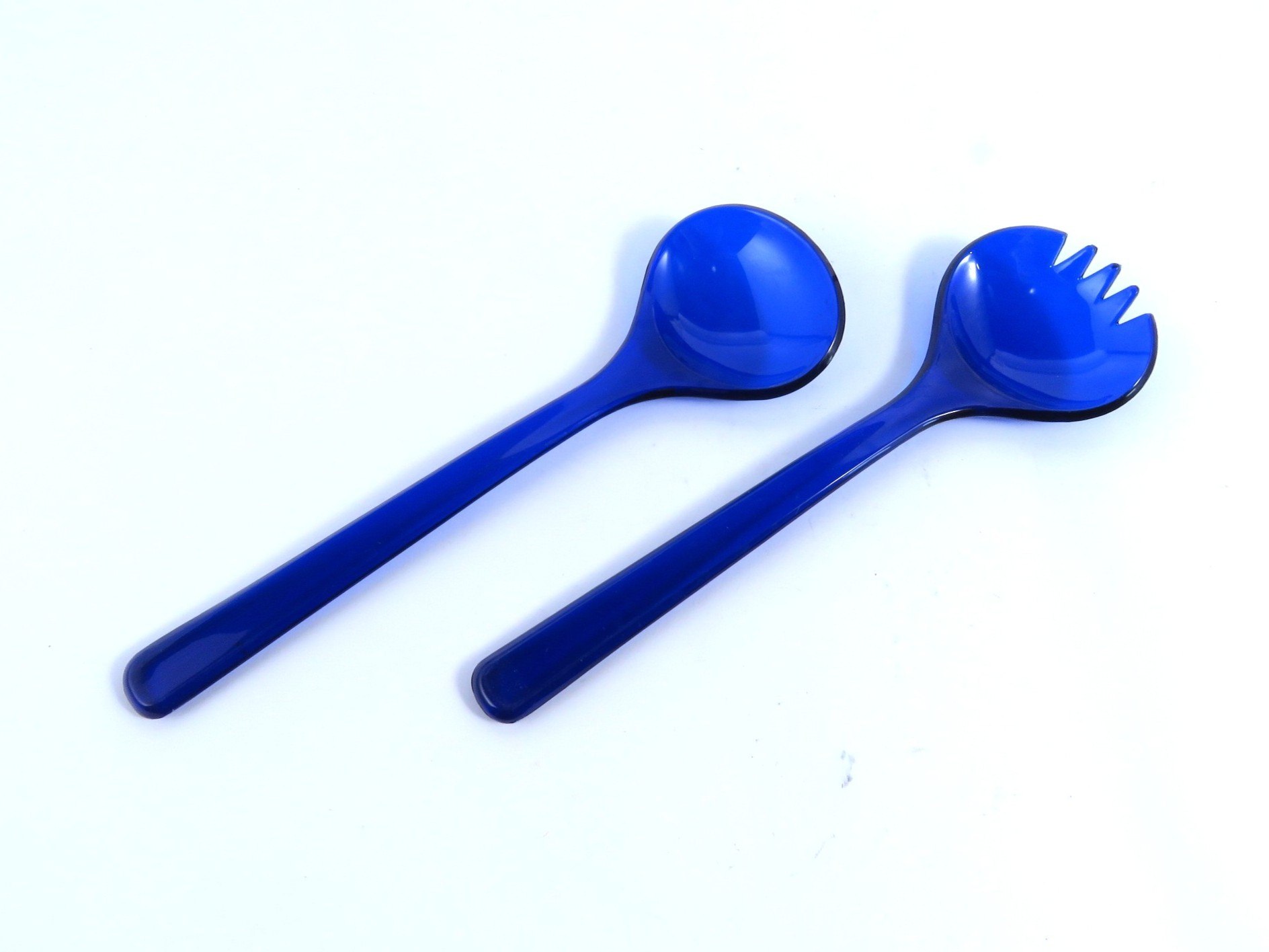 סט כפות לסלט פלסטיק אקריל, כחול, אמזה – Emsa Fit & Freash – תמונה 6
