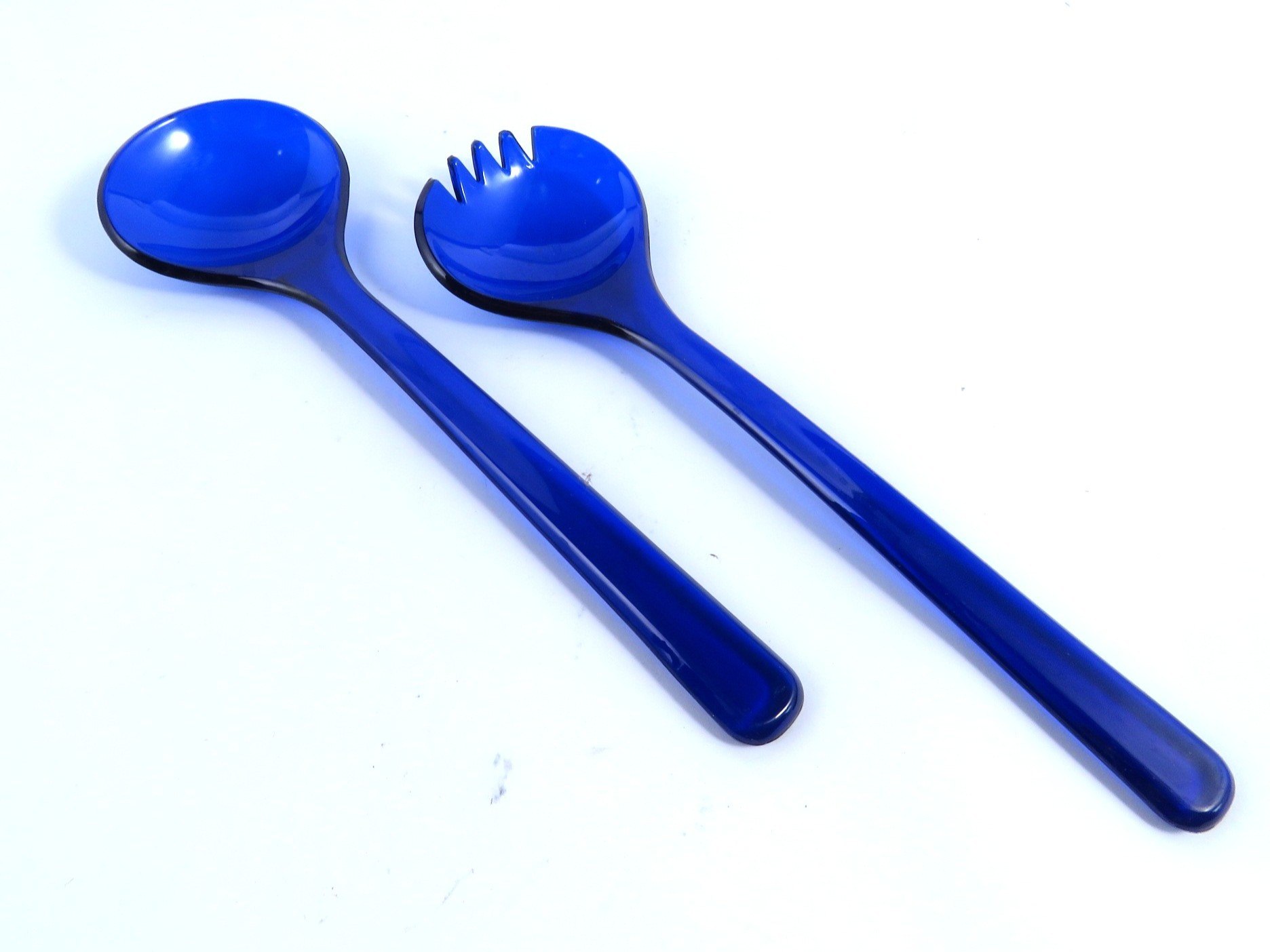 סט כפות לסלט פלסטיק אקריל, כחול, אמזה – Emsa Fit & Freash – תמונה 2