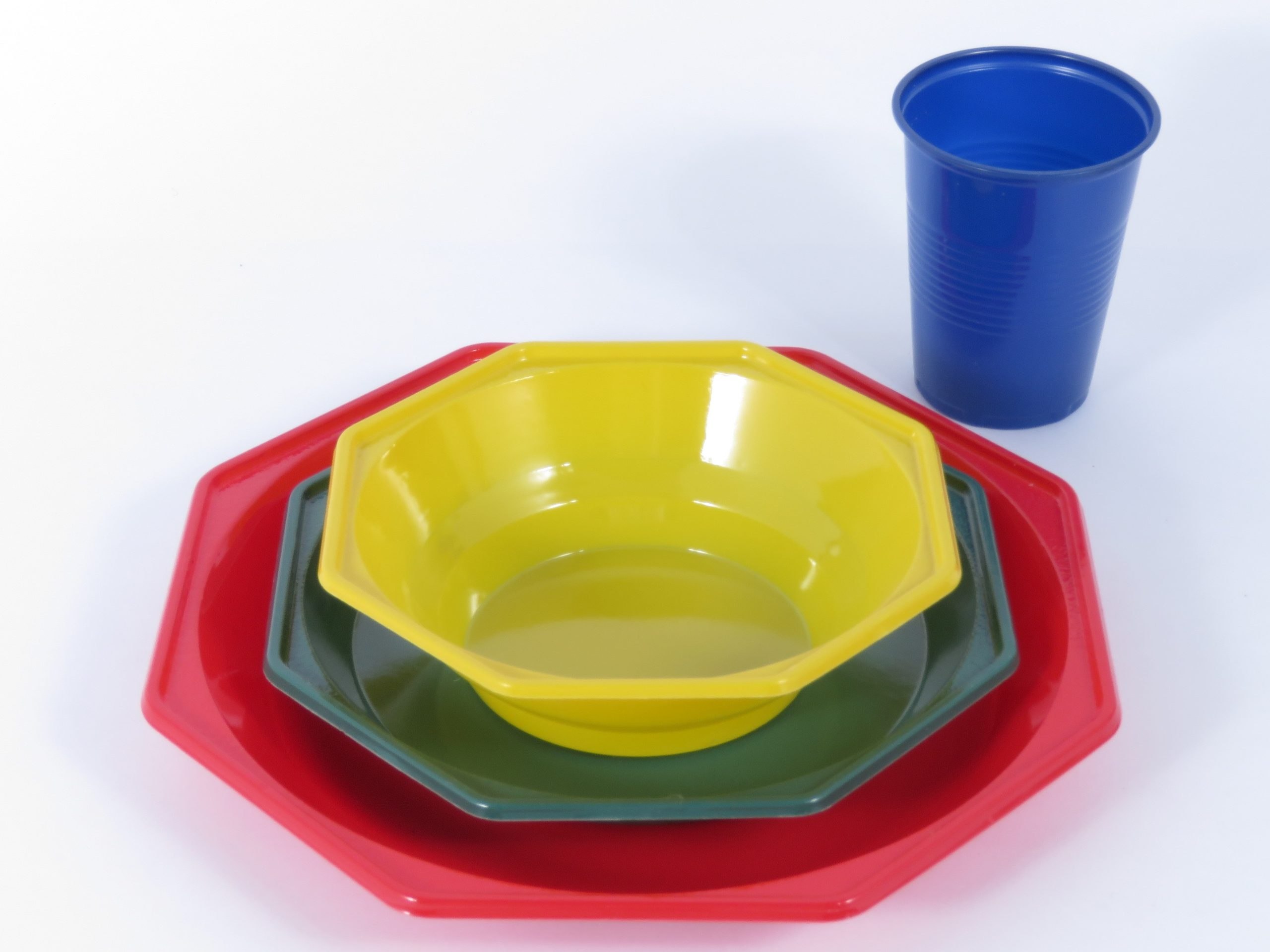 צלחות (12) צבעוניות לעוגה חד פעמי – תמונה 2