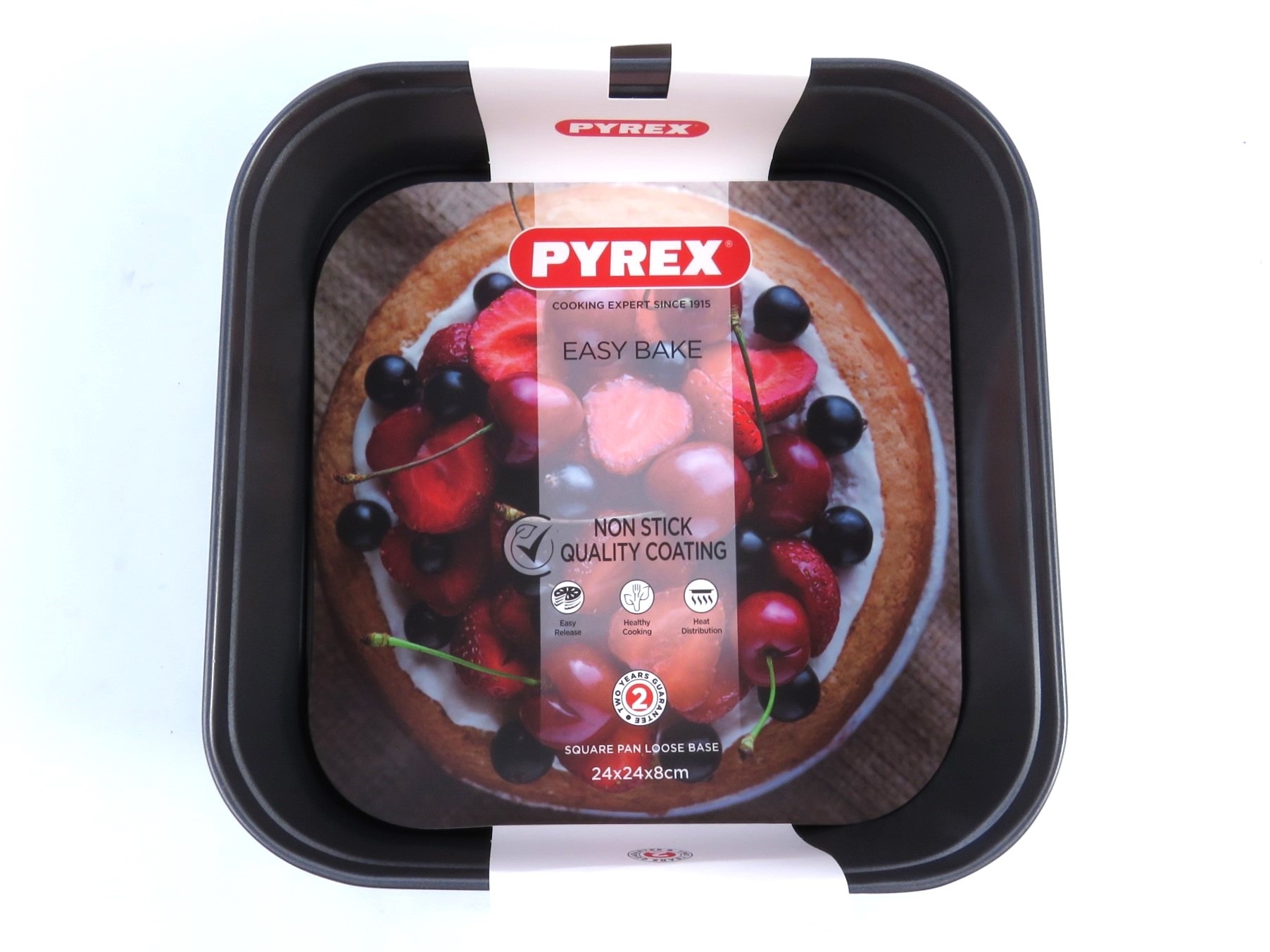 תבנית אפיה לתנור טפלון מרובעת, 24 ס"מ, 0.8 מ"מ, - Pyrex Easy Bake – תמונה 2